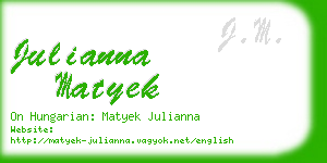 julianna matyek business card